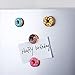 Huayoung Pack of 4 Lovely Doughnut Refrigerator Magnets Decorative Resin Refrigerator Magnets (4)