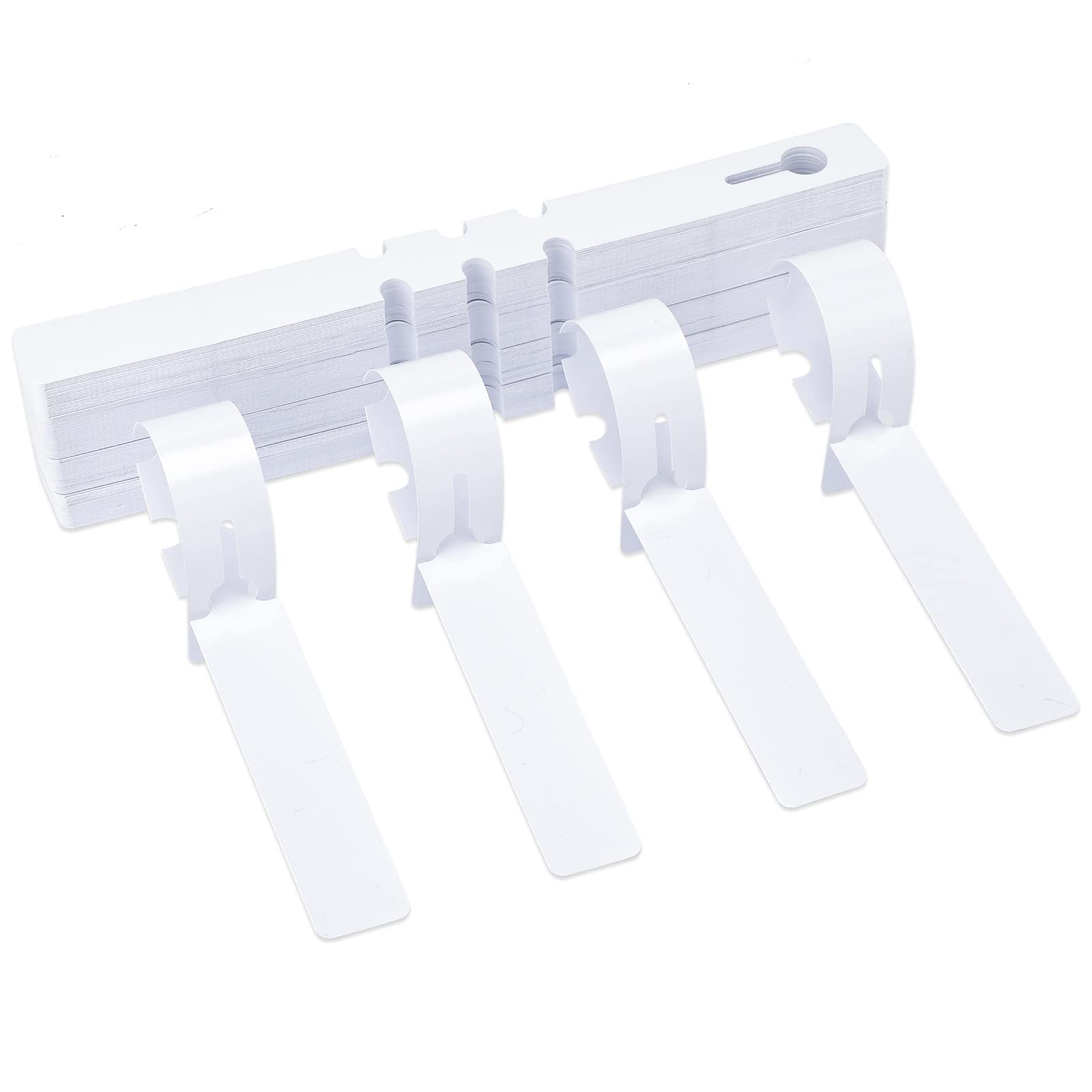 KINGLAKE Tree Labels, 1000Pcs Plant Labels Markers Plastic Garden Name Tags for Outdoor Plants, Adjustable Wrap Around Hanging Tags (White 21x2cm)