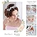 Barogirl Bride Wedding Headband Crystal Flower Headpiece Silver Bridal Hair Accessories for Women