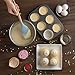 IQUONA Kitchen Utensil Set - 7 Piece Natural Acacia Wood Silicone Spatulas - Heat Resistant - Organic Wooden Handled Spatulas & Spoons - Nonstick Kitchen Tools & Gadgets - French Cooking Utensils