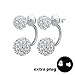 Diamond Pearl Double Ball Front Earrings Vintage Wings Earring