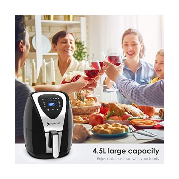Hosome-Air-Fryer-Airfryer-for-Home-Use-45L-Healthy-and-Oil-Free-Cooking-1400W-Rapid-Heating-Digital-Touchscreen-with-7-Preset-Menus-Keep-Warm-Timer-and-Adjustable-Temperature-Control Hosome Air Fryer, Airfryer for Home Use 4.5L Healthy and Oil-Free Cooking, 1400W Rapid Heating Digital Touchscreen with 7 Preset Menus, Keep Warm, Timer and Adjustable Temperature Control