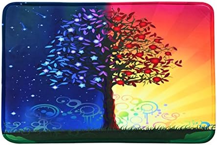 Life Tree 3D Printed Anti-slip Bath Rugs Anti-bacterial Soft Bathroom Mat Bathroom Carpet for Kids Safety with Memory Foam Fabric 15.7 x 23.6inches (#13)