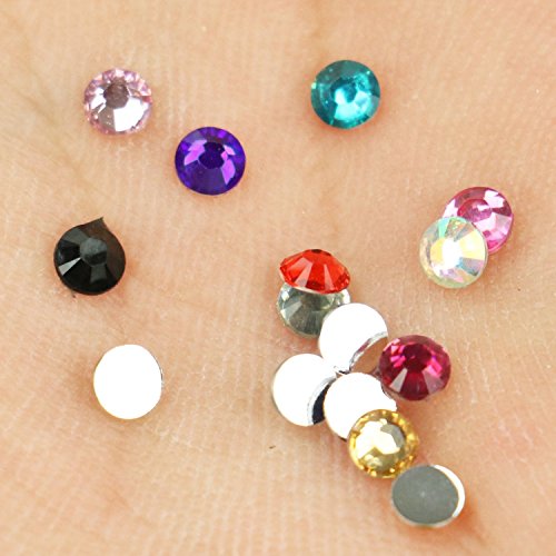 Buorsa 10000 Pieces Gems Acrylic Craft Jewels Flatback Rhinestones Gemstone Embellishments Art Rhinestones Round Beads Flatback Glass Charms Gems Stones Assorted Color - Thumbnail 4