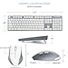 Wireless Keyboard and Mouse, UHURU 2.4GHz Compact Wireless Keyboard Mouse Combo with 13 Hotkeys for Windows 10/8 / 7 / Vista/XP, Laptop, Smart TV, Surface Pro (White)