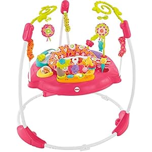 Fisher-Price Baby Bouncer Pink Petals Jumperoo Activity Center with Music Lights Sounds and Developmental Toys