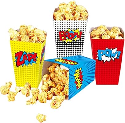 Dot 24 Pcs Superhero Party Supplies Favors Superhero Party Popcorn Boxes Cardboard Candy Container For Birthday Theater Themed Parties Movie Nights Carnivals Kitchen Dining Novelty Malibukohsamui Com