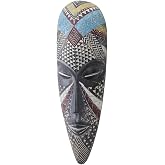 OTARTU African Mask Wall Sculpture Hand Carved African Tribal Wall Mask Art