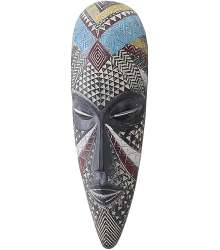 Máscara Africana Para Colgar En La Pared, 10x20cm