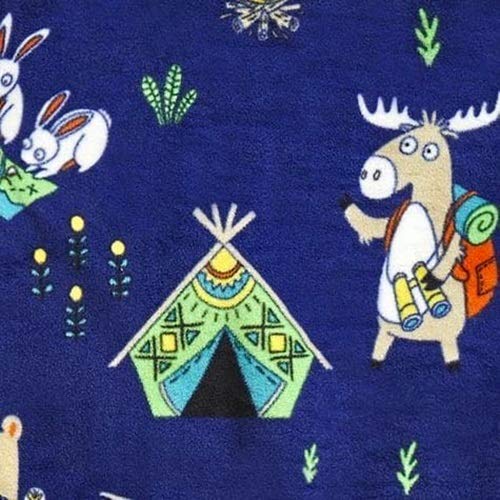 Shopko Cozy Printed Fleece Throw Blanket - Assorted Designs & Colors (Camping & Wildlife Animals)