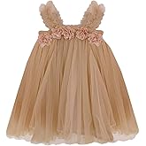 Baby Girls Layered Fly Sleeve Tutu Dress Casual Party Tulle Tunic Dresses 9M-3T