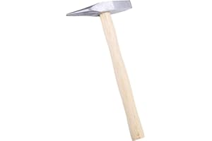 YANSANIDO 10.6 OZ Forged Steel Welding Hammer, 11.8 Inch Two Head with Wooden Handle for Crushing and Welding (small)