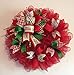 LaRibbons Deco Mesh Ribbon - 10 inch x 30 feet Each Roll - Metallic Foil Red and Green Rolls for Wreaths, Swags and Decorating - 4 Pack