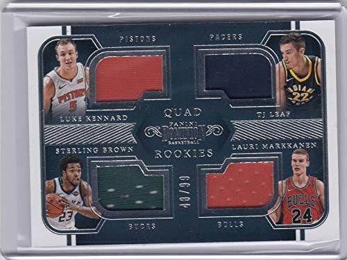 2017-18 Panini Dominion #19 Luke Kennard TJ Leaf Sterling Brown Lauri Markkanen #19 NM Near Mint RC Rookie MEM 48/99