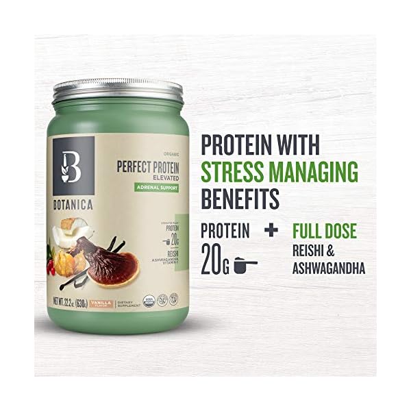 Botanica Protein Powder Vanilla for Adrenal Support 630g 14 Servings