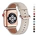 WFEAGL Compatible iWatch Band 42mm 44mm, Top Grain Leather Band Replacement Strap for iWatch Series 4,Series 3,Series 2,Series 1,Sport, Edition (42mm 44mm)