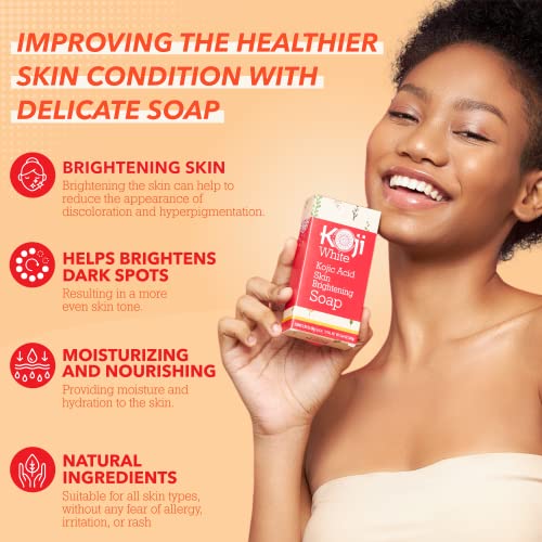 Pure Kojic Acid Skin Brightening Soap for Dark Spot & Glowing Skin