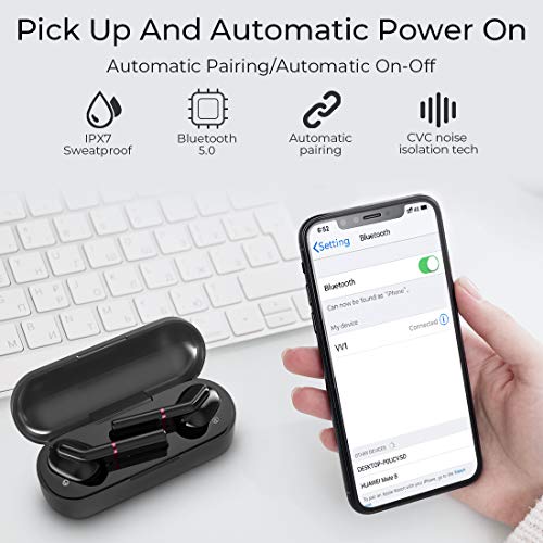 QIEU Wireless Earbuds, Bluetooth Earphones inEar, Premium Sound