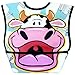 Dexbaby Big Mouth Cow Leak-Proof Dura Bib w/ Catch-All Pocket - Large | 6 months +