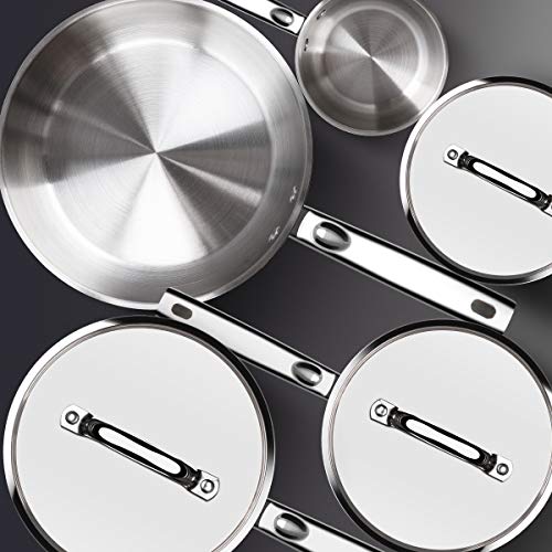 Lightning Deal Induction Cookware Set, Cooking Pot and Pan Set, TriPly