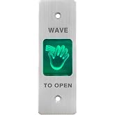 Infrared Sensor Exit Button DC 12V 24V Wall Embedded Mount IR Door Release Touch-Free Switch No Touch Exit Button with LED Light Indicator for Door Access Control