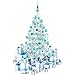Woowell Shatterproof Ornaments Christmas tree decoration, 54 Set Luxury Collection Turquoise Assorted Xmas Balls, Reusable Hand-held Gift Box (Turquoise)