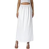 LYSINK Women Half Slip Underskirt Elastic Waist Inner Lining for Midi Skirt Long Underskirt Petticoat Shirt Skirt Extender