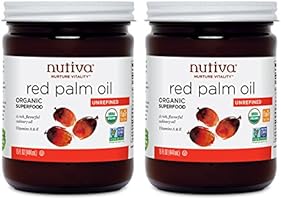 Nutiva USDA Certified Organic, non-GMO, Cold-Filtered, Unrefined, Fair Trade Ecuadorian Red Palm Oil, 15 Ounce (Pack of 2)