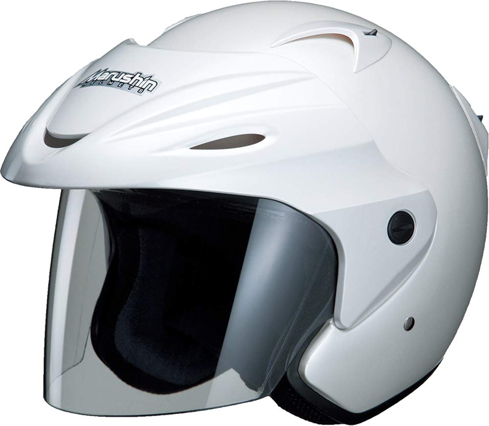 マルシン(MARUSHIN) バイクヘルメット ジェット M-380 パールホワイト フリーサイズ(57~~60CM未満)商品画像