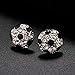 Lux Accessories Kids Girls Black Soccer Futbol F·tbol Pave And Enamel Ball Stud Earrings