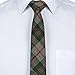 Elviros Mens Eco-friendly Handmade Plaid Cashmere Wool Slim Tie 2.4'' (6cm) Tartan A