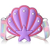 Seashell Shape Crossbody Bag Girls Starfish Purse Cute Shoulder Bag with Adjustable Strap Mermaid Bag Seashell Purse