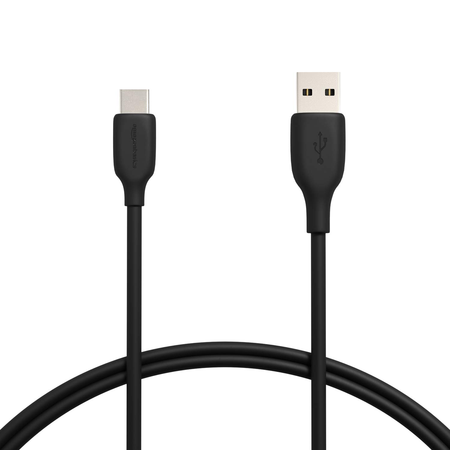 Amazon Basics USB-C to USB-A 2.0 Fast Charger Cable, 480Mbps Speed, USB-IF Certified, for Apple iPhone 16/15, iPad, Samsung Galaxy, Tablets, Laptops, 0.9 m, Black