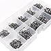 Goture Fishing Hooks 500pcs Small Size Freshwater Fishhook Jig Circle Fishing Hooks Soft Bait Texas Rig Set 50Pcs in a Box for Saltwater