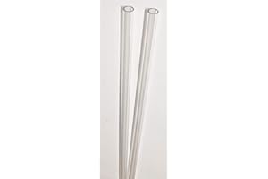 BEST ACRYLICS 2 Lengths - 5/8" OD x 1/2" ID x 12" INCH LONG THIN WALL CLEAR ACRYLIC PLEXIGLASS TUBES - .625" Diameter - 15.875mm