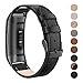 SWEES Leather Bands Compatible for Fitbit Charge 4, Charge 3 & Charge 3 SE Fitness Tracker, Genuine Leather Band Strap Wristband Replacement for Women Men Small Large, Black, Rose Gold, Beige, Brown