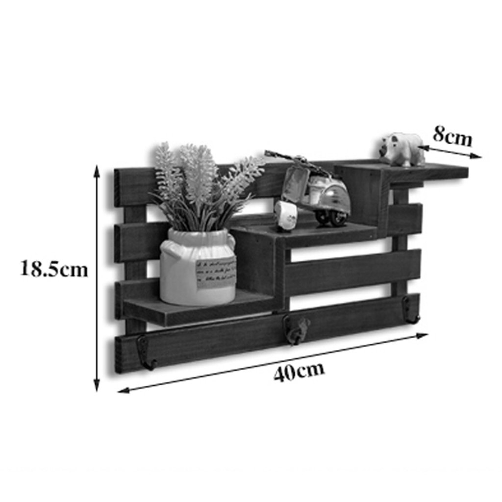 8 cm ZJJ Massivholz 3-Tier-Wandregal Farbe : Weiß Badezimmer Küche