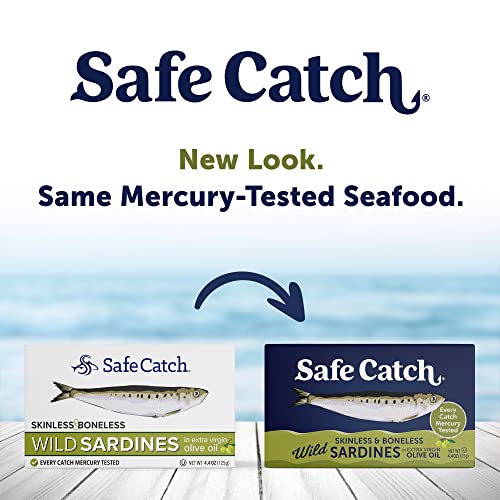 Safe Catch Wild Sardines in Extra Virgin Olive Oil WildCaught Skinless Boneless Sardine Fillets