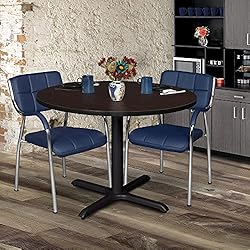REGENCY Cain 48 inch Round Breakroom Table- Mahogany