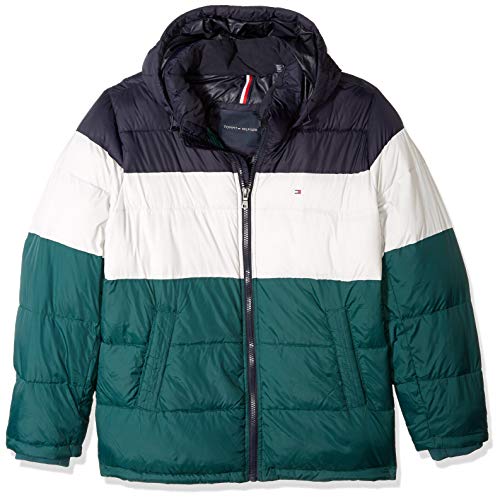 tommy hilfiger men's classic hooded puffer jacket