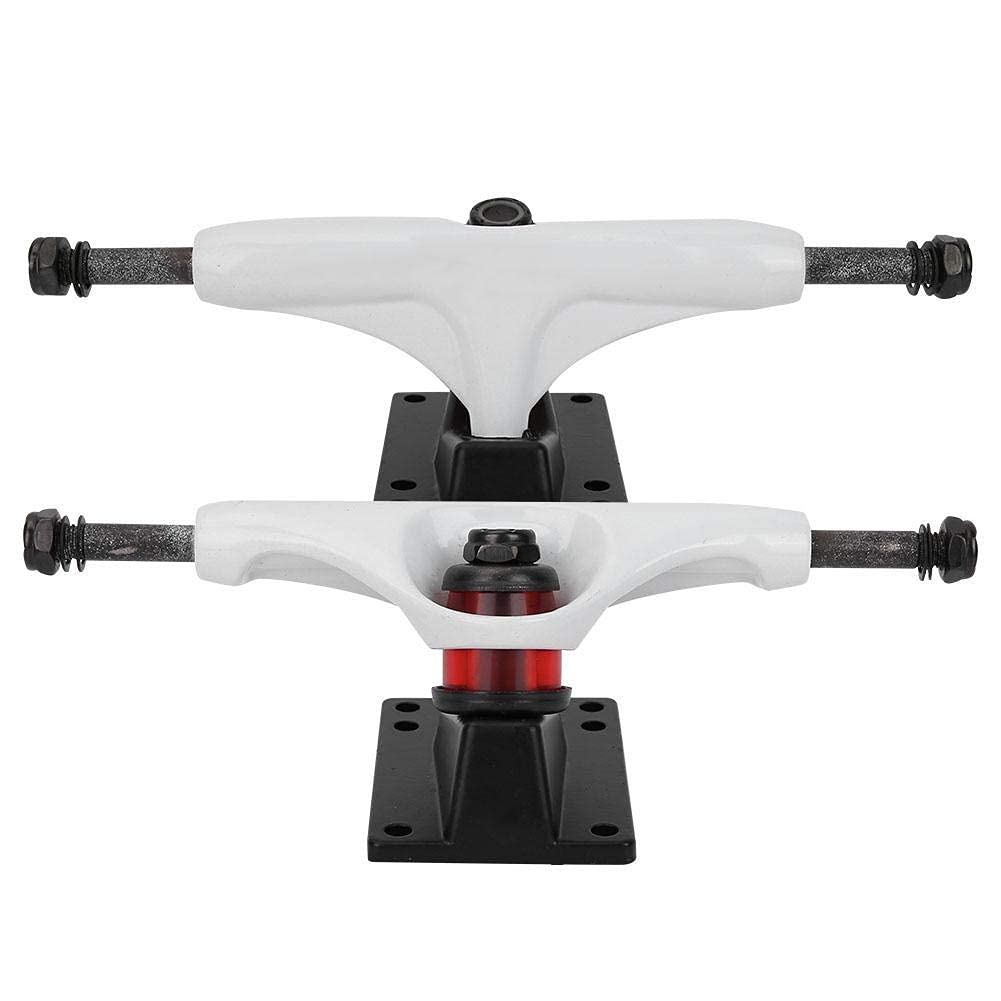 Alomejor 2Pcs Skateboard Truck 4-8 inch Aluminum Alloy Skate Board Standard Trucks for Longboard Mountain Skate board Replacement