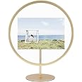 Umbra Infinity Picture Frame, Floating Photo Display for Desk or Wall, 4X6, MAT BRAS