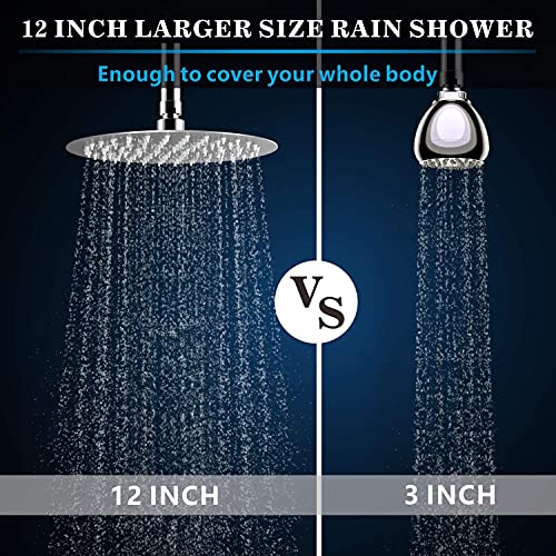 Voolan Rainfall Shower Head High Flow Showerhead Made of 304