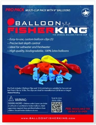 Balloon Fisher King 400 Multi-Clip Pro Pack with, 5-Inch, Balloons clips, by Balloon Fisher King