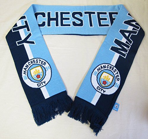 4SGM Football Club Manchester City 3 Tone Scarf Multicolor