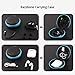 Earbud Cases, SUNGUY [5-Pack] Small Round Pocket Earbud Travel Carrying Case for Smartphone Earphone Headset Storage Bags Hard EVA Headphone Box 5 Colors