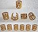 Braiding Beads Golden Metal Cuffs Hair Accessories Decoration Filigree Tube 8mm 10pcs Pack by Soft 'N Style