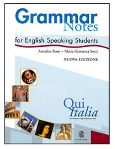 Qui Italia Grammar Notes For English Students Amazon Co Uk Mazzetti 9788800853590 Books