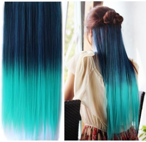 Best Selling ! 15 Colorsjapan High Temperature Heat Resistant Synthetic Straight Multi Color Extension Hair Wig Woman's 65cm 25inch 105g Good Quality Human Made Hair