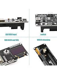 MakerHawk ESP8266 Nodemcu   Kit de tabla de desarrollo WiFi con pantalla OLED de 0,96 pulgadas Arduino18650 5 12V 500mA para Arduino ESP8266 NodeMCU